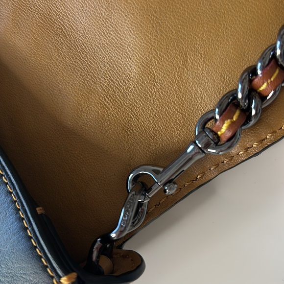 Coach | NWOT 1941 Dinky with Tea Rose Black/Blue/Purple Leather Crossbody #20215 - Picture 14 of 16